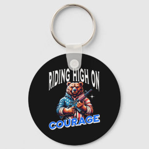 Civil Rights Equality Freedom Patriot Justice Bear Keychain