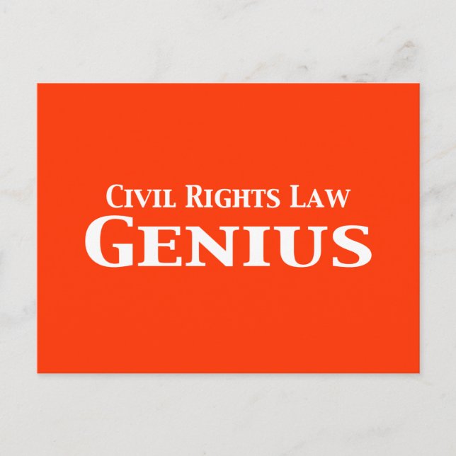 Civil Rights Law Genius Gifts Postcard (Front)