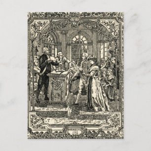 Civil Union for King Louis XIV and Maria Postcard