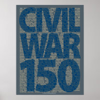Civil War 150th Anniversary Battle Art Poster
