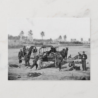 Civil War Ambulance Crew Postcard
