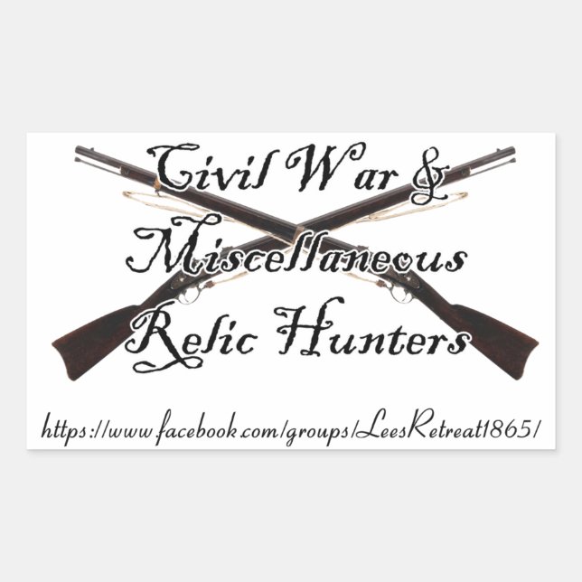 civil war and misc relic hunters decal sticker (Front)