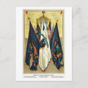 Civil War Battle Flags no.4 Postcard