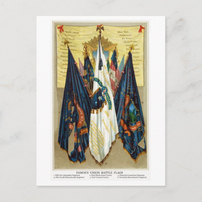Civil War Battle Flags no.4 Postcard (Front)