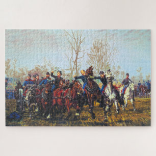 Civil War Battle Scene 1887 William T Trego Jigsaw Puzzle