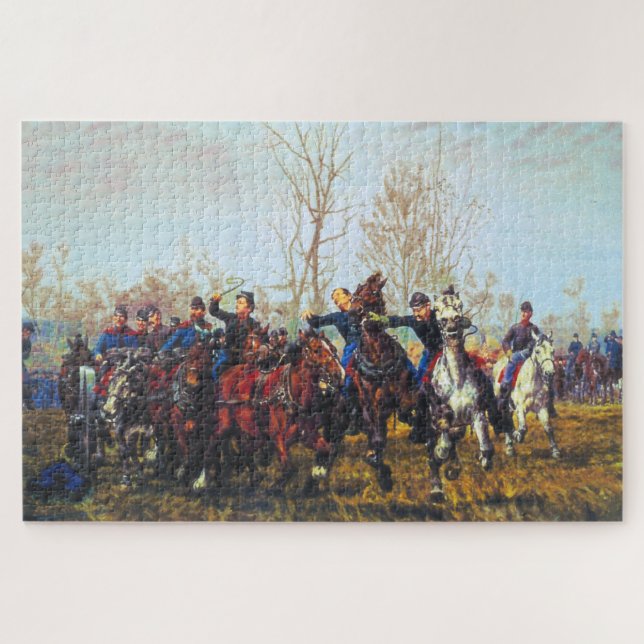 Civil War Battle Scene 1887 William T Trego Jigsaw Puzzle (Horizontal)