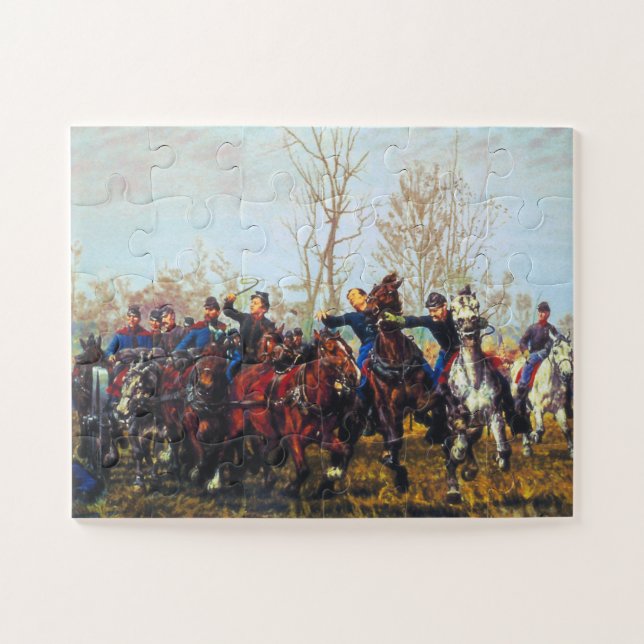 Civil War Battle Scene 1887 William T Trego Jigsaw Puzzle (Horizontal)