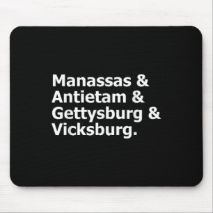 Civil War Battles Manas Antietam Gettysburg Vicksb Mouse Pad