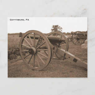 Civil War Cannon, Gettysburg, PA Postcard