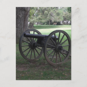 Civil War Cannon in Gettysburg Postcard