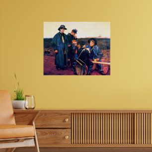 Civil War Drummer Boys Playing Cards Julian Scott  Poster