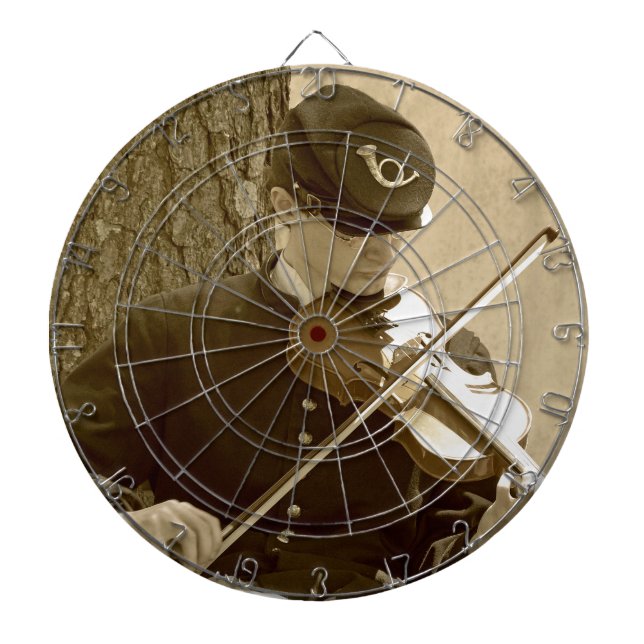 Civil War Fiddle Player Dartboard (Front)
