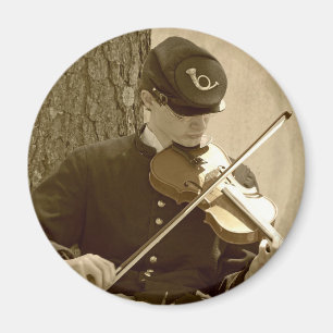 Civil War Fiddle Player Magnet
