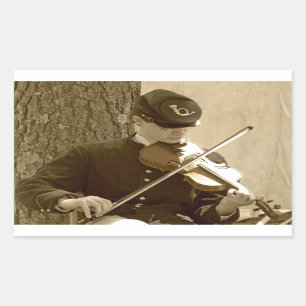 Civil War Fiddle Player Sticker