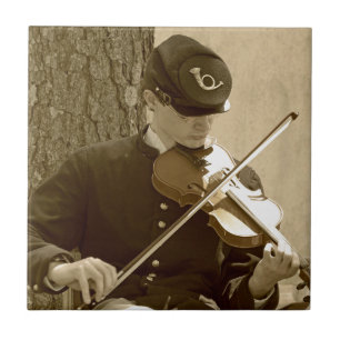 Civil War Fiddle Player Tile