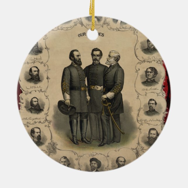 Civil War Heroes Ceramic Ornament (Back)