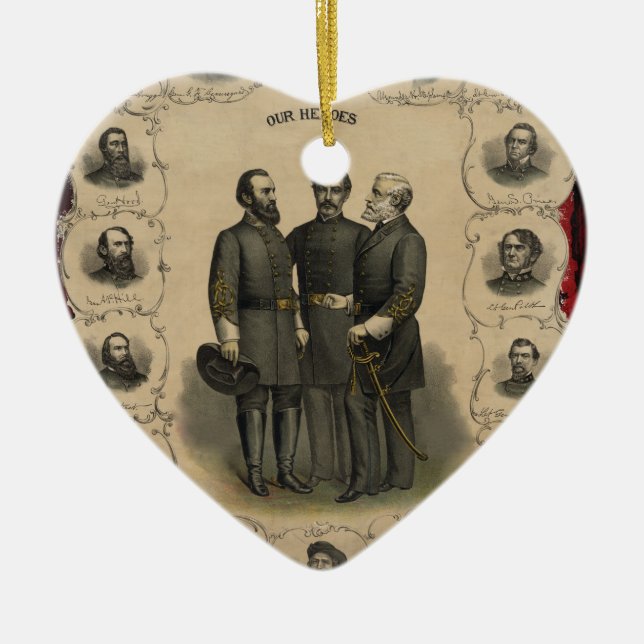 Civil War Heroes Ceramic Ornament (Front)