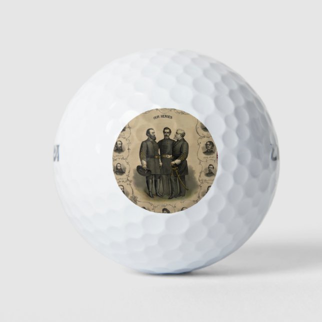 Civil War Heroes Golf Balls (Front)