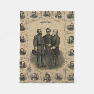 Civil War Heroes 🎖️⚔️ USA Fleece Blanket