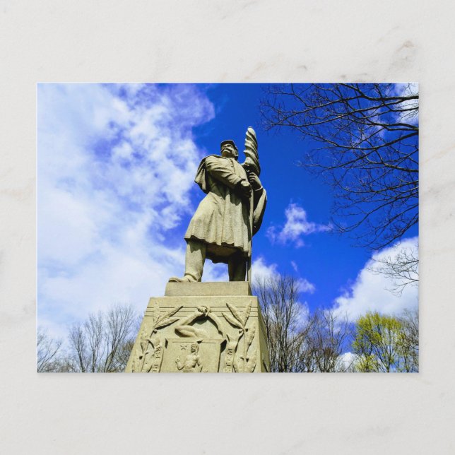 Civil War Memorial, Malden, MA Postcard (Front)