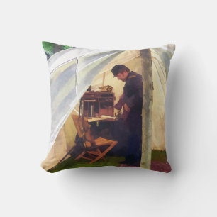 Civil War Officer's Tent Throw Pillow