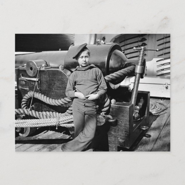 Civil War Powder Monkey, 1860s Postcard (Front)