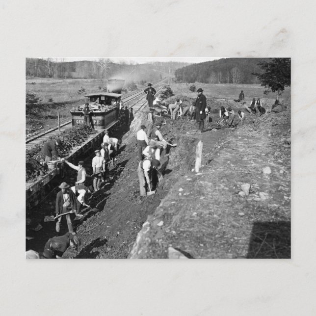 Civil War Railroad at Clifton, Virginia, 1863 Postcard (Front)