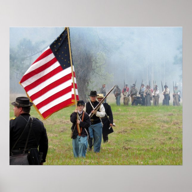 Civil War Reenactment - Flag Boy Poster (Front)