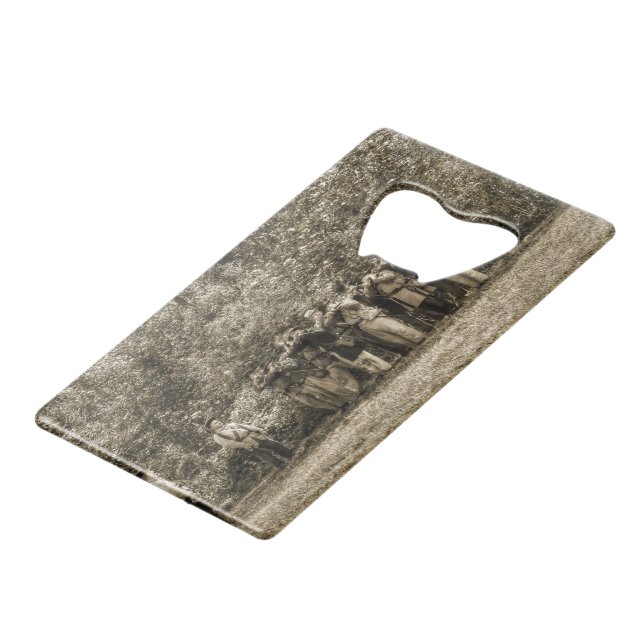 Civil War Soldiers Credit Card Bottle Opener (Front Angled)