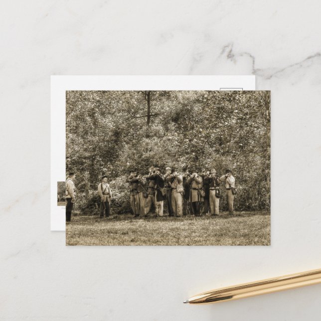 Civil War Soldiers Postcard (Front/Back In Situ)