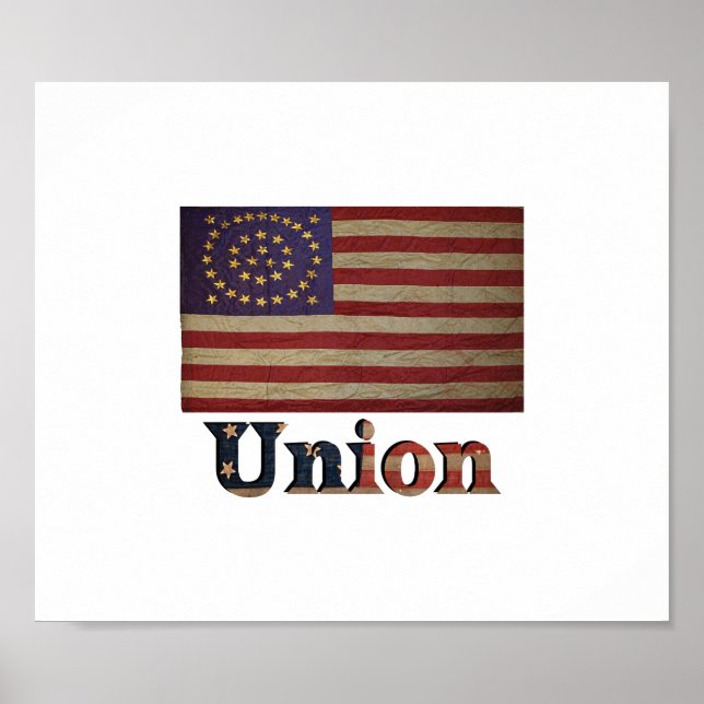 Civil War Union Awesome Charming Flag Poster (Front)