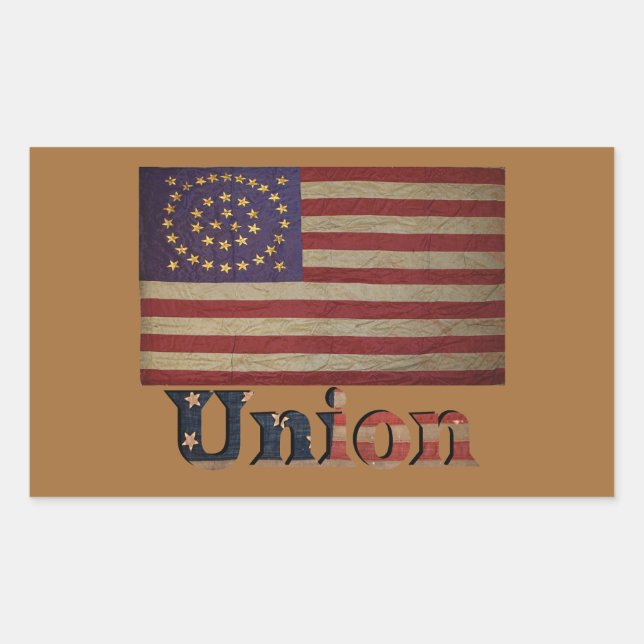 Civil War Union Awesome Charming Flag Sticker (Front)