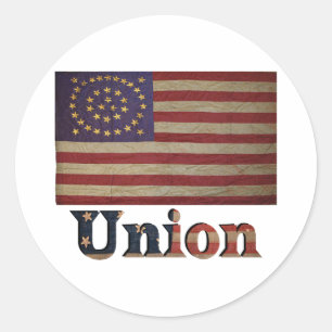 Civil War Union 🇺🇸 ✨ Awesome Old Military Flag Classic Round Sticker