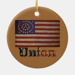 Civil War Union Flag ✨ Antique Historic Ceramic Ornament
