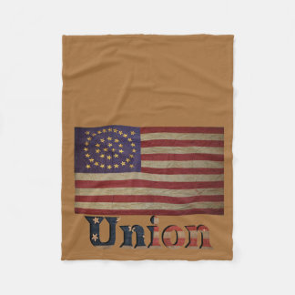 Civil War Union Flag ✨ Antique Historic  Fleece Blanket