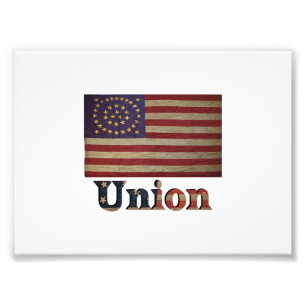 Civil War Union Flag ✨ Antique Historic Photo Print
