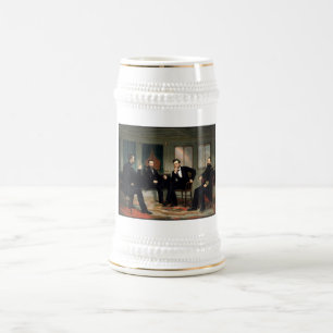 Civil War Union Leaders Painting Beer Stein