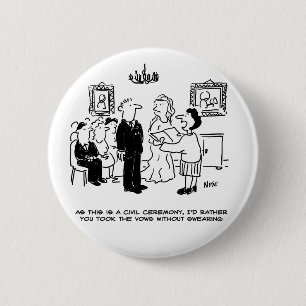 Civil Wedding Ceremony at a Registry Office 2 Inch Round Button