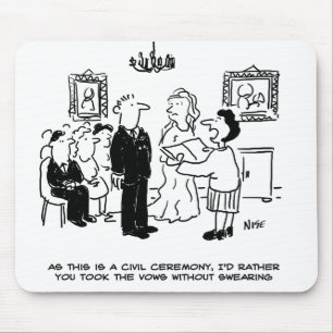 Civil Wedding Ceremony at a Registry Office Mouse Pad