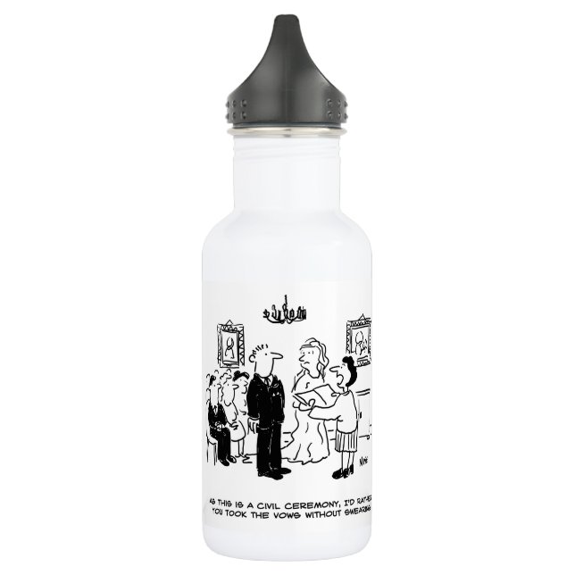 Civil Wedding Ceremony at a Registry Office Stainl 532 Ml Water Bottle (Left)