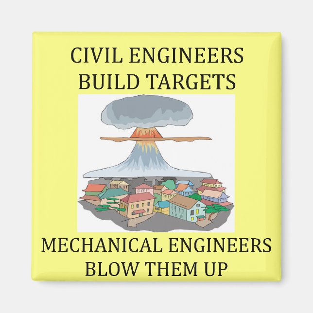 civilmechanical engineers magnet (Front)