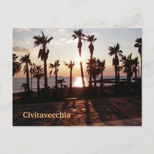 Civitavecchia Sunset Postcard (Front)