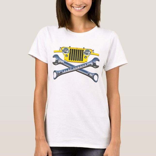 CJ2A Jolly Yellow Flat Fender T-Shirt (Front)