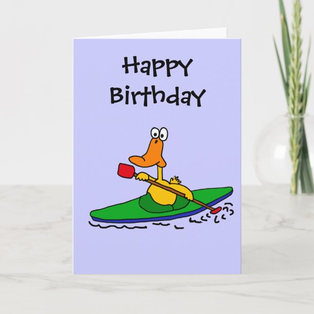 CJ- Funny Kayaking Duck Card (Front)