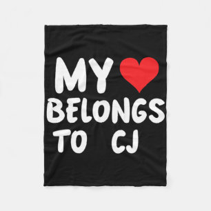 Cj - My Heart Belongs To Cj - Love  Fleece Blanket