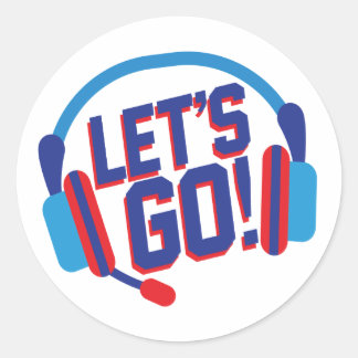 CK Gamer Let's Go! T-Shirt Classic Round Sticker