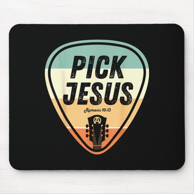 Ck Jesus Shirt Funny Christian Music Guitar Ck Men Mouse Pad (Front)