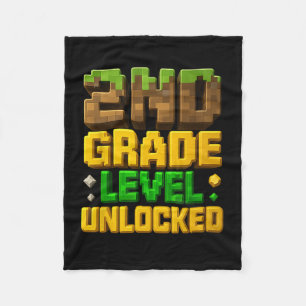 Ck To School 2nd Grade Boy Gamer First Day Second Fleece Blanket