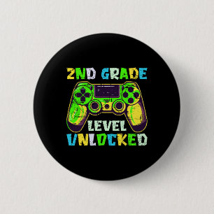 Ck To School 2nd Grade Boys Gamer First Day Second 2 Inch Round Button