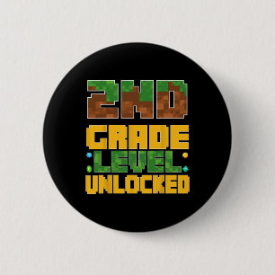 Ck To School 2nd Grade Boys Gamer First Day Second 2 Inch Round Button